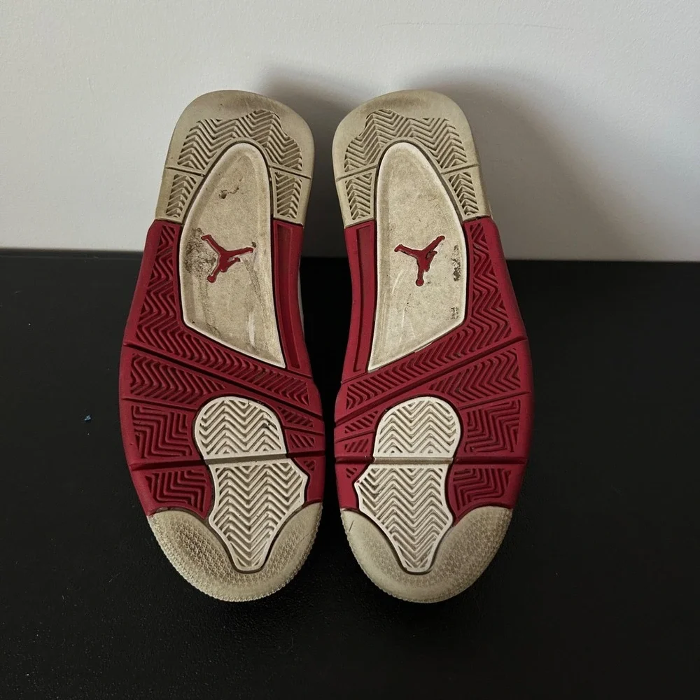 Nike Air Jordan 4 Fire Red Sneakers Mens Size 9.5 2012 Retro Shoes 308497-110